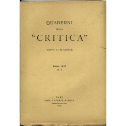 Quaderni della critica n.7 marzo 1947 benedetto croce