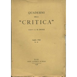Quaderni della critica n. 11 luglio 1948 benedetto croce