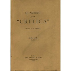 Quaderni della critica n. 14 luglio 1949 benedetto croce